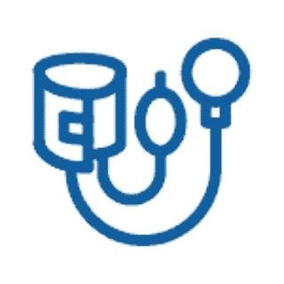 Icon eines Blutdruckmessgeräts – Hinweis auf hohen Blutdruck.